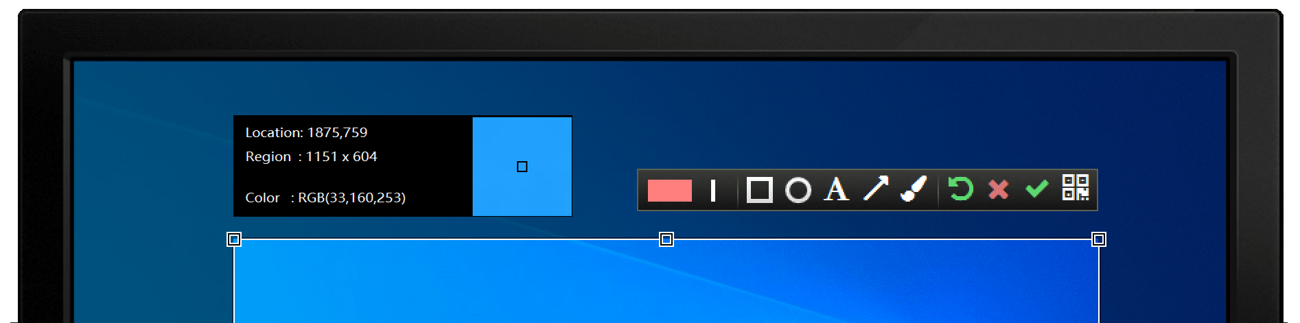 KKSnap screenshot selection and annotation interface
